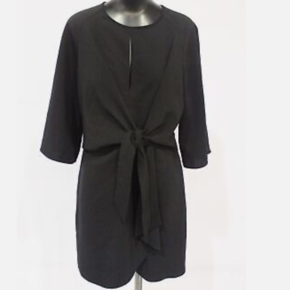 Likely Black Lucia Crepe Tie Front Dress 6